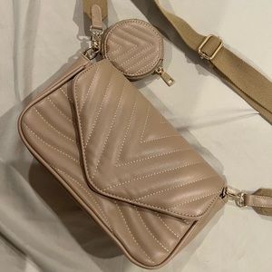 Khaki Quilted Crossbody/Multi-Pochette | Like New